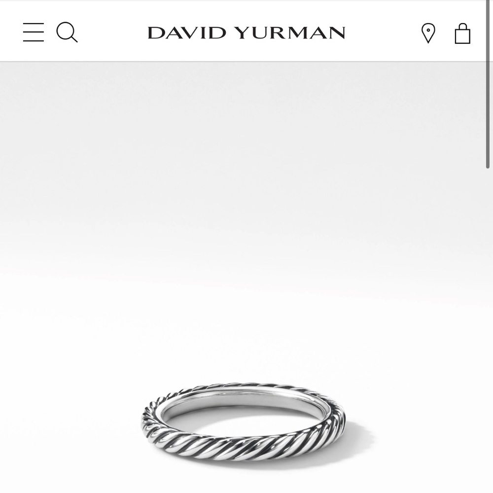 David Yurman Cable Collectibles® Stack Ring in Sterling Silver (Size 6)